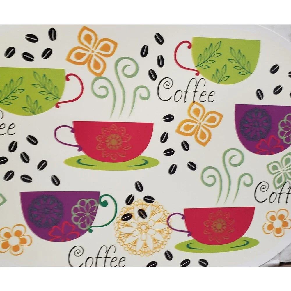 Set of 2 Same Kitchen Vinyl Non Clear Placemats(18